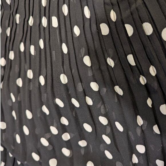 Torrid Polka Dot Black Pleated Midi Skirt Large - Picture 5 of 7
